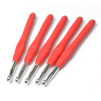 Крючок алюминиевый для вязания Maxwell Colors с резиновой ручкой арт.TB.AL-REZ13  6мм