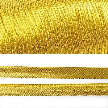 Косая бейка TBY металлизированная шир.15мм цв.золото уп.132 м