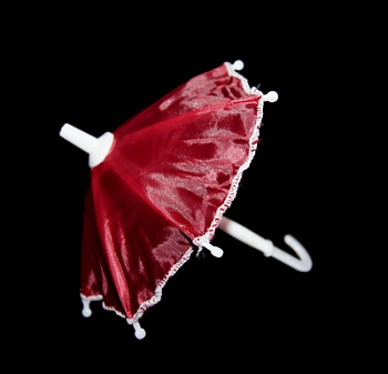 Зонт маленький арт.КЛ.24013 16см пластмассовый бордовый