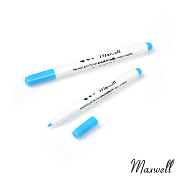 Маркер для ткани смываемый 1mm Maxwell WB10 голубой
