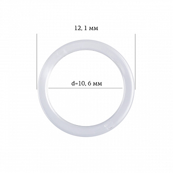 Кольцо для бюстгальтера Ø10,6мм пластик ARTA.F.6K цв.прозрачный, уп.50шт
