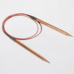 31099 Knit Pro Спицы круговые для вязания Ginger 12мм/80см, дерево, коричневый