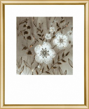 Набор ЧМ арт. КС-063 для изготовления картины со стразами Орнамент цветы 24х29,5 см
