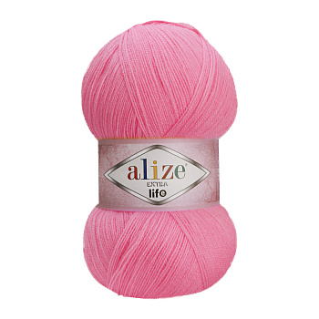 Пряжа для вязания Ализе Extra Life (100% акрил) 5х100г/480м цв.922 т.розовый