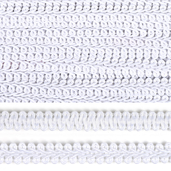 Тесьма Шанель плетеная TBY шир.12мм 0384-0016 цв.F101 белый уп.18,28м