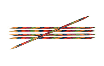 20104 Knit Pro Спицы чулочные для вязания Symfonie 2,75мм/15см, дерево, многоцветный, 5шт