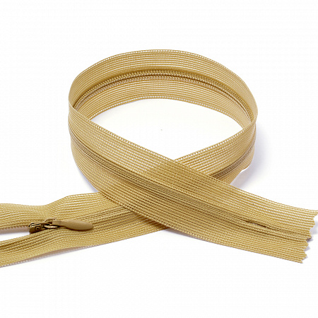 Молния Mzip пласт. потайная №3 50см н/р цв.F277 св.коричневый уп.50шт