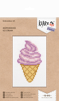 Набор для вышивания KLART арт. 12-013 Мороженое 8х11,5 см
