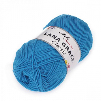 Пряжа для вязания ТРО LANA GRACE Classic (25% мериносовая шерсть, 75% акрил супер софт) 5х100г/300м цв.0474 голубая бирюза