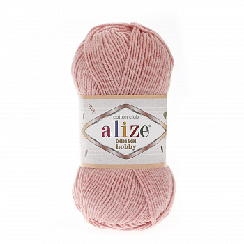 Пряжа для вязания Ализе Cotton Gold Hobby (55% хлопок, 45% акрил) 5х50г/165м цв.393 св.розовый