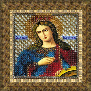 Рисунок на ткани ВЫШИВАЛЬНАЯ МОЗАИКА арт. 4044 Икона Св.Великомученица Екатерина 6,5х6,5 см