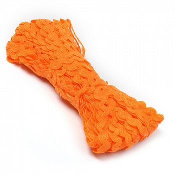 Тесьма плетеная вьюнчик арт.С-3014 (3582) г17 шир.8мм (5мм) цв.140 оранжевый уп.20м