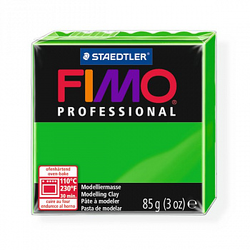 FIMO professional полимерная глина, запекаемая в печке, уп. 85г цв.ярк.зеленый, арт.8004-5