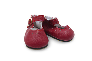 Туфли для куклы с пряжкой арт.КЛ.28341 65х30мм цв.т.красный 1 пара