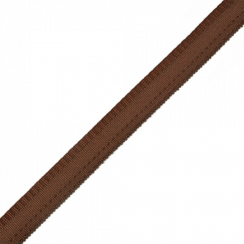 Тесьма брючная (полиэфирная) двухсторонняя арт.4316 шир.15мм цв.коричневый уп.50м А