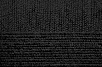 Пряжа для вязания ПЕХ Школьная (100% акрил) 5х50г/150м цв.002 черный