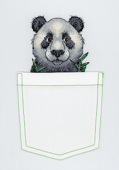 Набор для вышивания ЖАР-ПТИЦА арт.В-241 Веселая панда 8х9 см