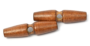 Пуговицы деревянные TBY BT.WD.068 цв.002 коричневый 95L-60мм, 1 прокол, 20 шт