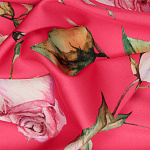 Ткань шелк Армани креп 90 г/м² 97% полиэстер, 3% лайкра шир.148 см арт.T.0028.4 цв.04 розовый рул.25м
