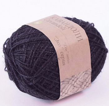 Пряжа для вязания ПЕХ Кавандоли (100% джут) 5х100г/180м цв.002 черный