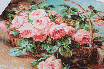 Набор для вышивания LUCA-S арт. B547 Корзина с розами 42,5х34 см