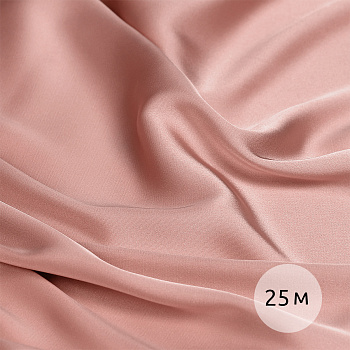 Ткань шелк Армани 90г/м² 97% ПЭ 3% Спандекс шир.150см арт.TBYArm-061 цв.61 пудра розовая рул.25м