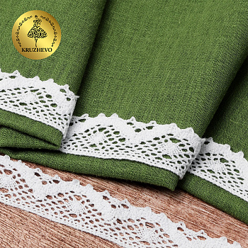 Тесьма вязаная KRUZHEVO 30мм TBY-5234 цв.02 белый уп.10м