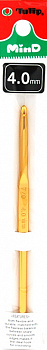 Tulip Крючок для вязания MinD арт.TA-0025E  4мм, сталь / золотистый