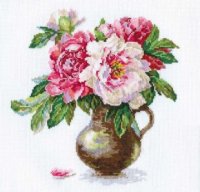 Набор для вышивания АЛИСА арт.2-21 Цветущий сад: пионы 25х26 см