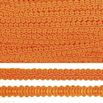 Тесьма Шанель плетеная TBY шир.8мм 0384-0016 цв.25 оранжевый уп.18,28м