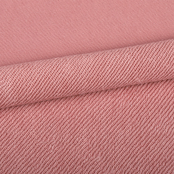 Ткань футер 3х нитка петля гл/крашеный диагональ 310г/м²  65%хб 35%пэ  шир.180см арт.УН-3106535-43(16) цв.розовый зефир рул. 35-60м (1кг-1,8м)