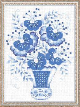 Набор для вышивания РИОЛИС арт.1366 Голубой букет 18х24 см