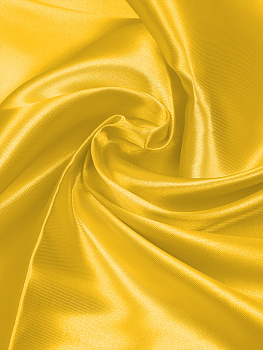 Ткань Атлас-сатин 67 г/м² 100% полиэстер шир.150 см арт.AS.30 цв.желтый уп.3м