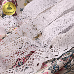 Набор вязаного кружева Kruzhevo №2 цв.белый (4 дизайна по 4,5м)