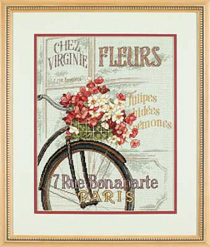 Набор для вышивания DIMENSIONS арт.DMS-35195 Парижский велосипед 28х36 см