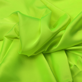 Ткань шелк Армани 90г/м² 97% ПЭ 3% Спандекс шир.150см арт.TBYArm-154 цв.154 зелено-желтый неон уп.2м