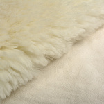 Мех овчина декоративный, целая шкура, высота ворса 30 мм, растительного дубления, цв.белый, размер 70-80 дм²