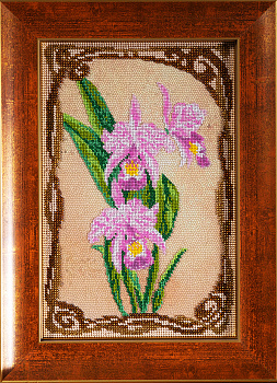 Набор для вышивания бисером КРОШЕ арт. В-416 Грациозные орхидеи 17x26 см