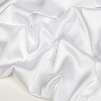Ткань шелк Армани 90г/м² 97% ПЭ 3% Спандекс шир.150см арт.TBYArm-021 цв.21 отбеленный белый уп.5м