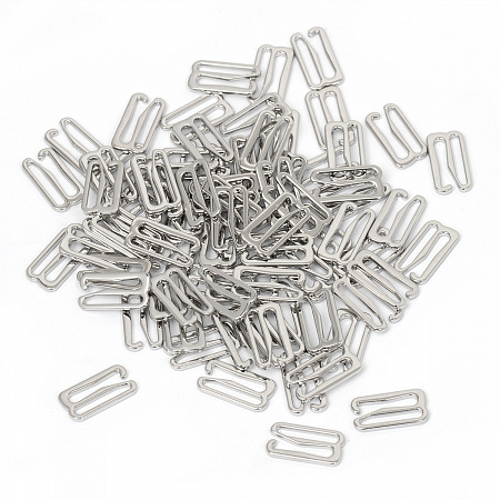 Крючок для бюстгальтера 15мм металл TBY-915 цв.никель, уп.100шт