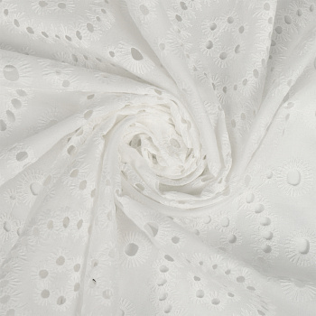 Ткань шитье TBY-Y931-01 100г/м2 100% хлопок шир.150см цв.белый уп.3м