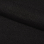 Ткань трикотаж Футер 2х нитка начес хлопок 190г опененд 100+100см черный пач.20-25кг