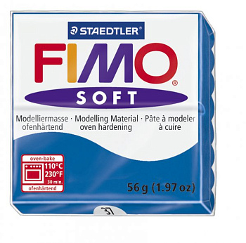 FIMO Soft полимерная глина, запекаемая в печке, уп. 56г цв.синий арт.8020-37