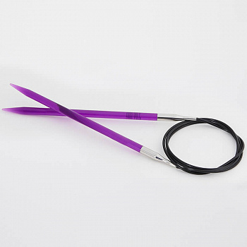 51115 Knit Pro Спицы круговые для вязания Trendz 5мм/100см, акрил, фиолетовый