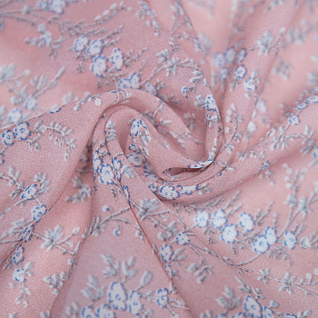 Ткань Шифон 75 г кв.м 100% полиэстер шир.145 см арт.Р.33975.02 цв.02 розовая пудра уп.30м (±5м)