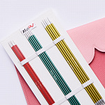 47421 Knit Pro Набор чулочных спиц для вязания 15см Zing, алюминий, 5 видов спиц (новый дизайн арт.47401)