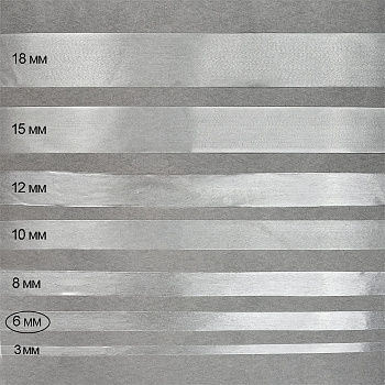 Лента (резинка) силиконовая матовая 2004 шир.6мм толщ. 0,12мм уп.1кг А