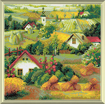 Набор РИОЛИС мозаичная картина арт.AM0013 Сербский пейзаж 40х40 см