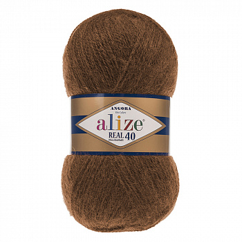 Пряжа для вязания Ализе Angora Real 40 (40% шерсть, 60% акрил) 5х100г/480м цв.690 кирпичный меланж