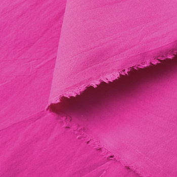 Ткань батист стоунвош 90 г кв.м 100% хлопок шир.145 см арт.Р.15434.19 цв.19 ярко-розовый уп.25м (±5м)